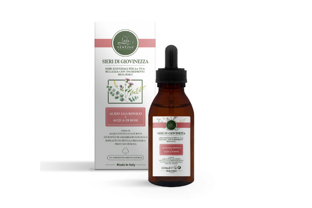 Suero con agua de rosas